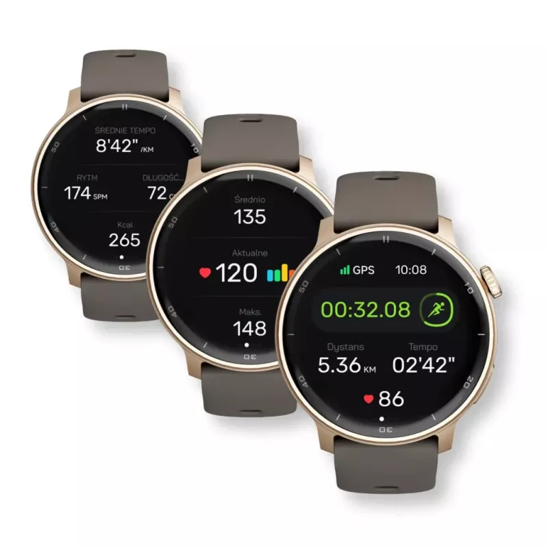 Nutikell Stelio STSWA101GD Activ GPS 46mm Kuldne — 46 mm GPS nutikell, kuldne korpus