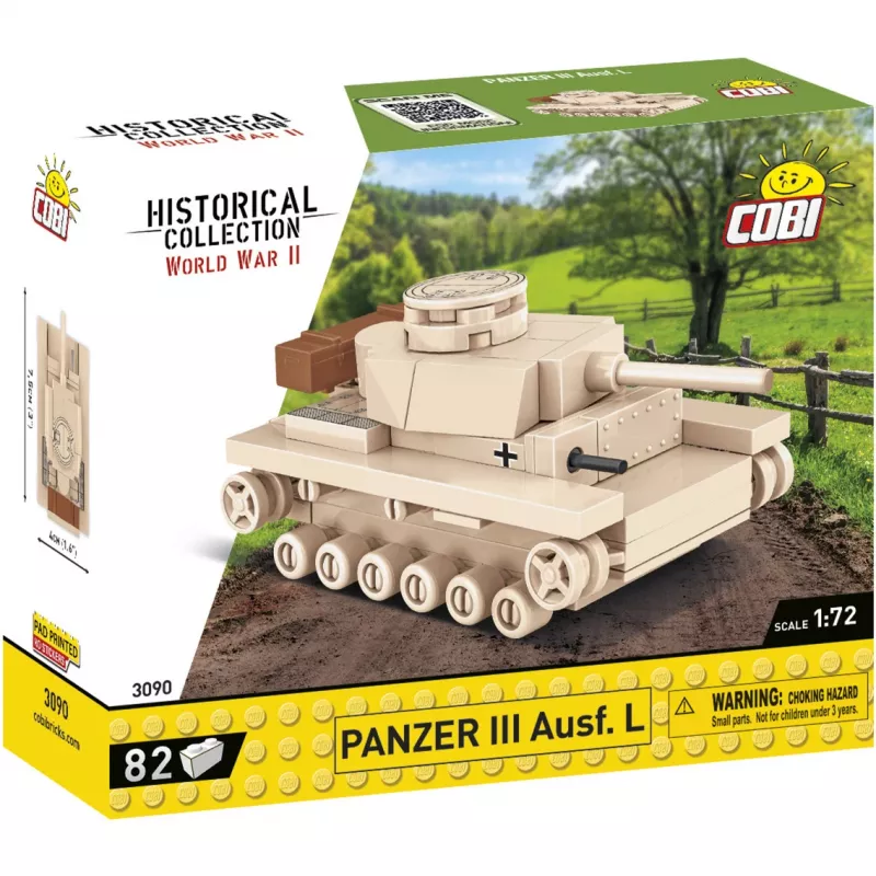 Ehituskomplekt Cobi Panzer III Ausf.L — 103 tk, soovitatav vanus 6+, beež