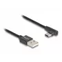 DeLOCK USB 2.0 kaabel Type-A-pistik USB USB-C isasele nurga all 0,5 m must