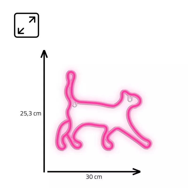 Dekoratiivne neoon-stiilis LED-valgusti MANTA SNL70PK Style Neon Lights CAT 2 Roosa (mudel SNL70PK)