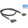 DeLOCK - Sisemine SAS-kaabel - and2 (SFF-8639) (M) kuni and2 (SFF-8639) (W) - 1,0m - Must (84518)