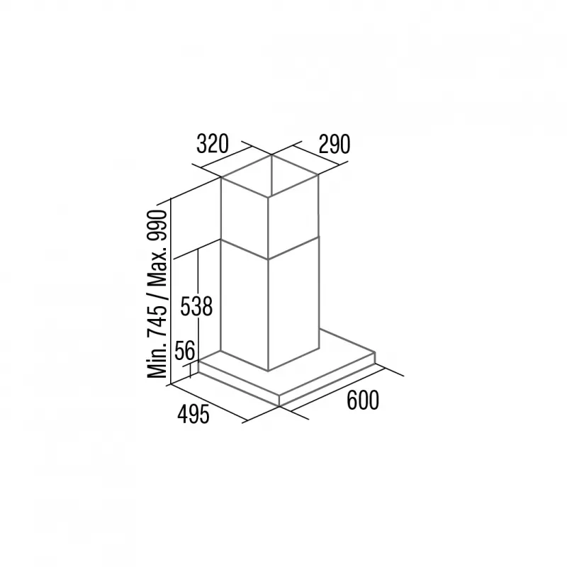 CATA SYGMA 6010 BK Seinale paigaldatav must 427,1 m³/h