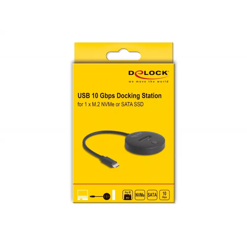 M.2 dokkimisjaam DeLOCK 64254 USB 3.2 Gen 1 USB-C NVMe SATA