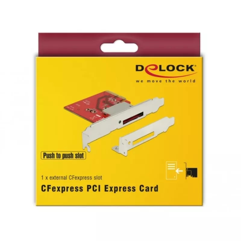 DeLOCK PCI Express > 1x väline CFexpress pesa - Kaardilugeja (CF) - PCI Express x4 3.0 (91748)