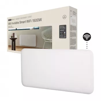 Mill Invisible Smart WiFi Heater | PA1500WIFI4 | Paneelsoojendi | 1500 W | Sobib ruumidele kuni 18-22 m² | Valge | IPX4