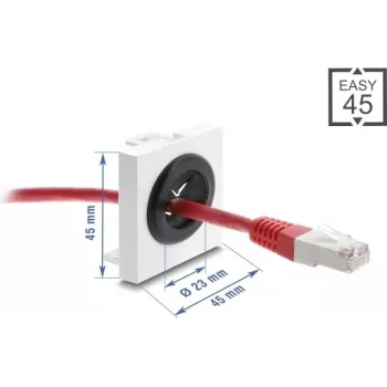 Kaabli läbiviiguhülss DELOCK Easy 91075, 23 mm läbimõõt, laua/kapi kaabli läbiviik