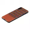 man and wood telefonikohver iPhone XS Maxile — pruun ruudumuster musta servaga