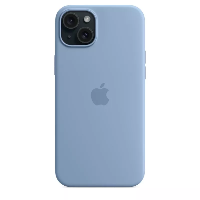 Apple iPhone 15 Plus silikoonist ümbris MagSafe'iga - Talvine sinine