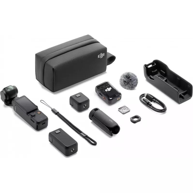 DJI Osmo Pocket 3 Creator Combo – 1 CMOS Gimbal-kaamera, 4K/120fps, 2-tolline OLED puuteekraan