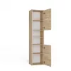 Vannitoa hoiukapp top e shop S40 SONOMA — tammepuust raam, vabaltseisev, 6 riiulit, 400×300×1700 mm