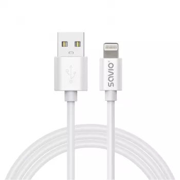 Savio Cl-193 USB-kaabel USB 2.0 2 m USB A USB C/Lightning Valge
