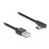 DeLOCK USB 2.0 kaabel Type-A-pistik USB USB-C isasele nurga all 0,5 m must