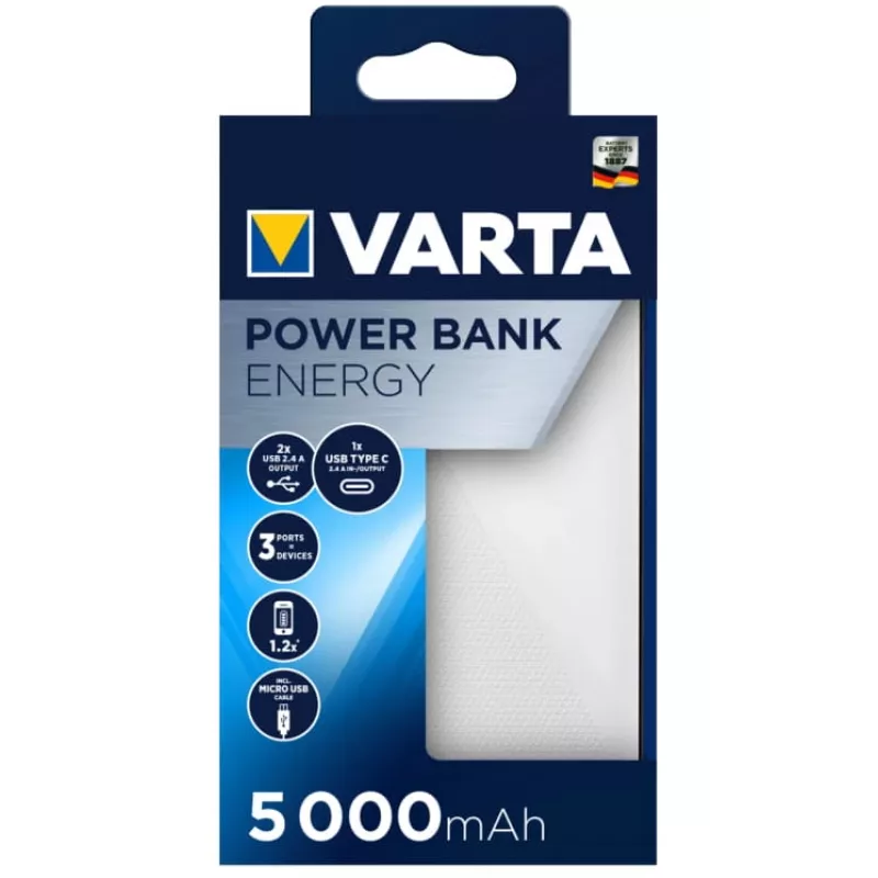 Kaasaskantav laadija Varta Energy 5000, 5000 mAh