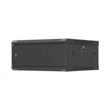 Seinale paigaldatav 19-tolline võrgukapp LANBERG 4U 600×600 mm, must