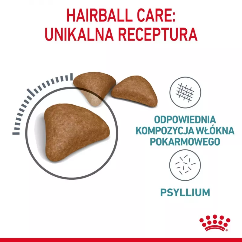 Kuiv kassitoit Royal Canin Hairball Care Adult 2 kg — kana, 34% valku, 15% rasva