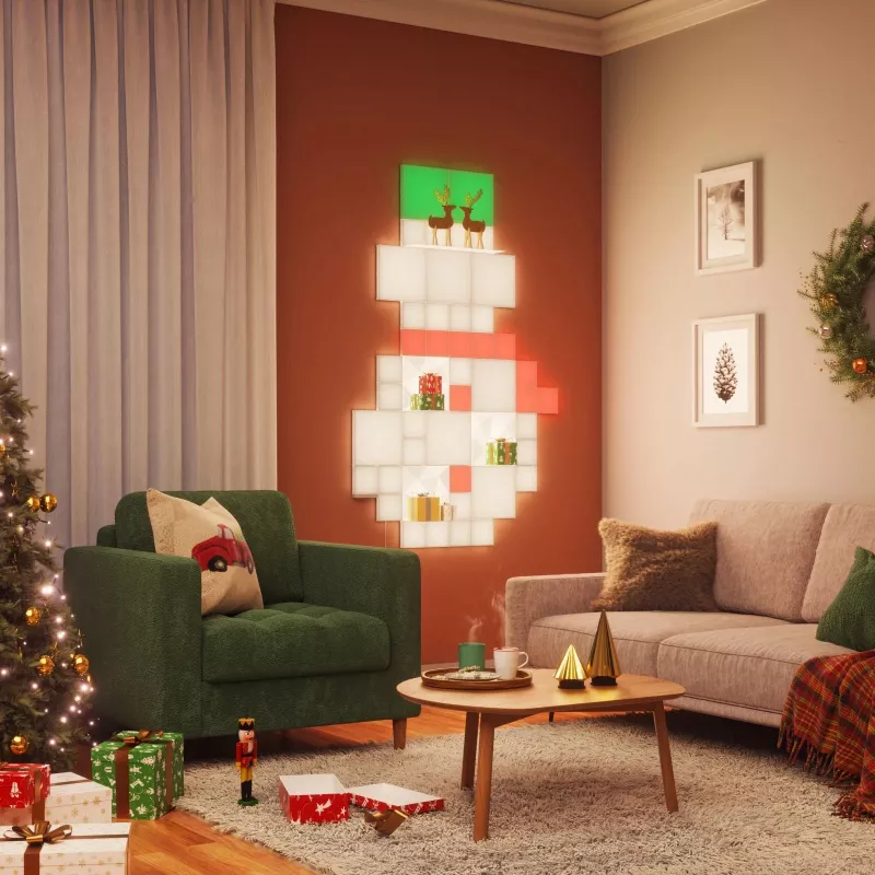 LED-paneelvalgusti Nanoleaf N8100K02-6BS — ruudukujuline RGB, 6 tk, AC 100–240 V, seinakinnitus