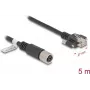 Võrgukaabel DeLOCK M12-kaabel X-kodeeritud 8-kontaktiline emane RJ45-pistikule Cat.6A 5 m must