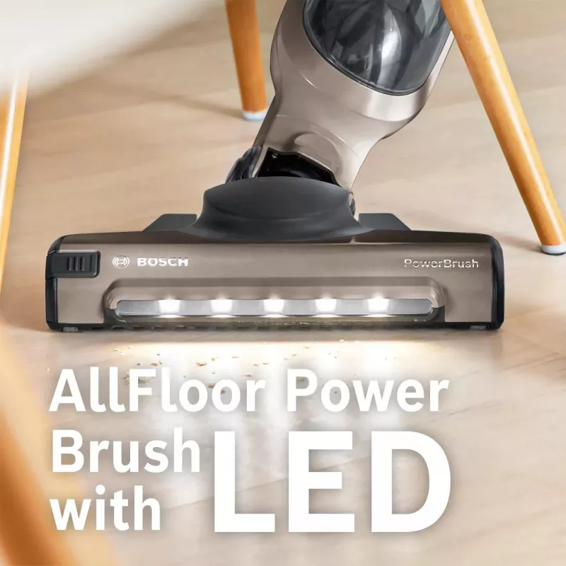 Bosch BBH3ALL23, 2-in-1 pulkpuhasti, Tolmukotita, Šampanja, Metallik, 0,4 L, Kuiv, Aku