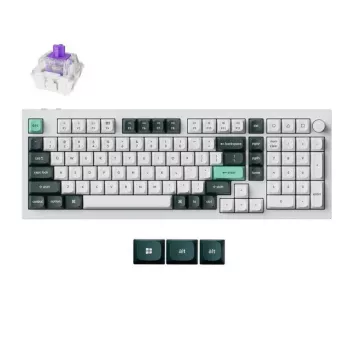 Mehaaniline juhtmevaba klaviatuur Keychron Q5 RGB valge korpusega, kuumalt vahetatav paigutus, kompaktne 75% vorm