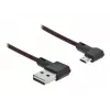 USB-kaabel DeLOCK EASY-USB 2.0 Type-A-pistik Micro-B isasele nurga all 0,2 m must