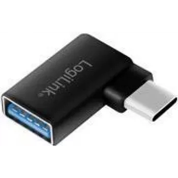Logilink - USB-adapter - USB-C (M) nurkne USB (W) - USB 3.2 Gen 1 - 5 V - 3 A - Must (AU0055)