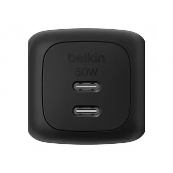 Sisene vahelduvvoolu kiirlaadija Belkin WCH019kqBK — 2× USB‑C, must, OVP/OC/OT/SC kaitsega
