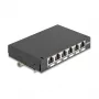 Patch-paneel DELOCK Mini Desktop RJ45 6-pordiline Cat.6A varjestatud, metall, must, 80×22×125 mm