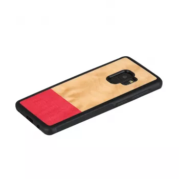 man and wood nutitelefoni ümbris Samsung Galaxy S9 jaoks — must mittevastav disain