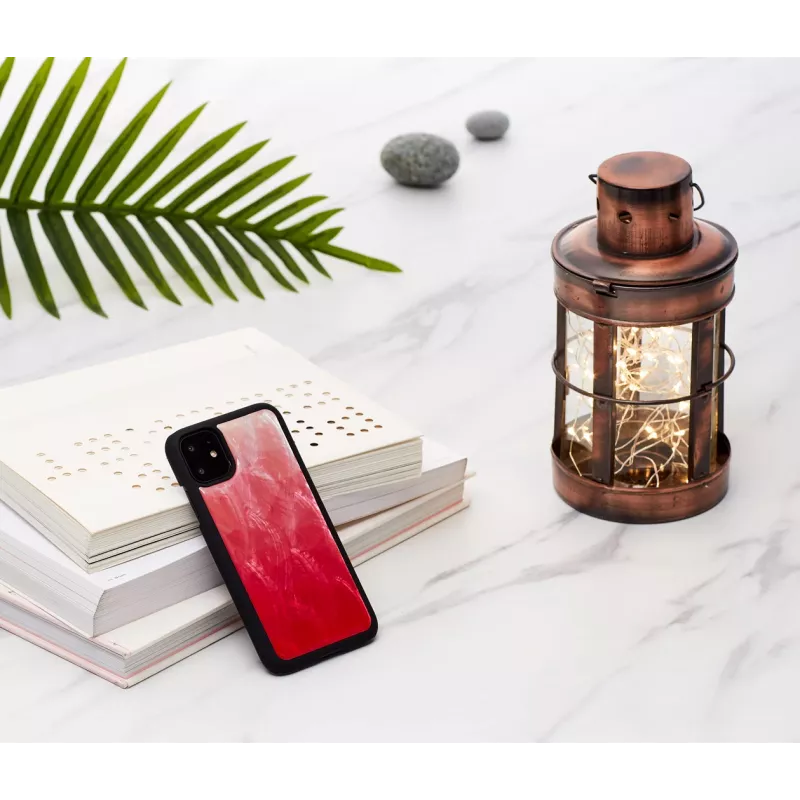Nutitelefoni ümbris iKins iPhone 11 jaoks — Pink Lake mustade aktsentidega