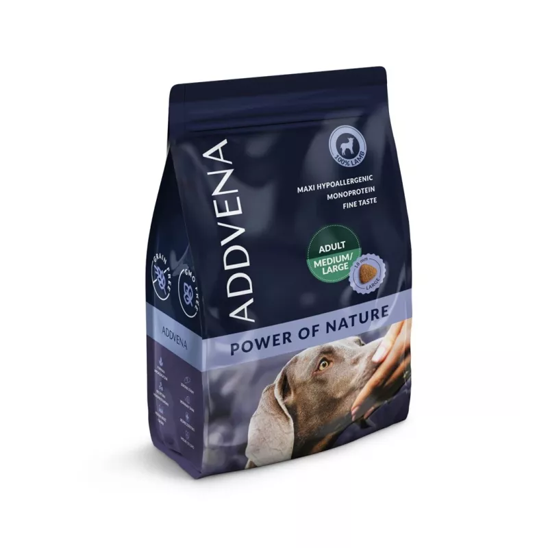 ADDVENA Power of Nature Adult Medium/Large Lamb - kuiv koeratoit - 2,5 kg