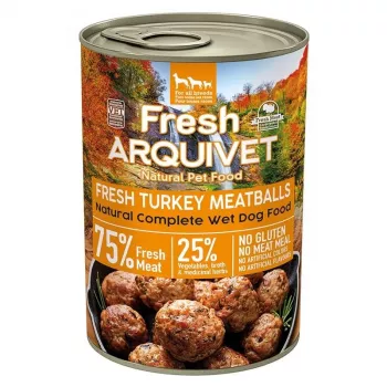 ARQUIVET värsked kalkunilihapallid - märg koeratoit - 400 g