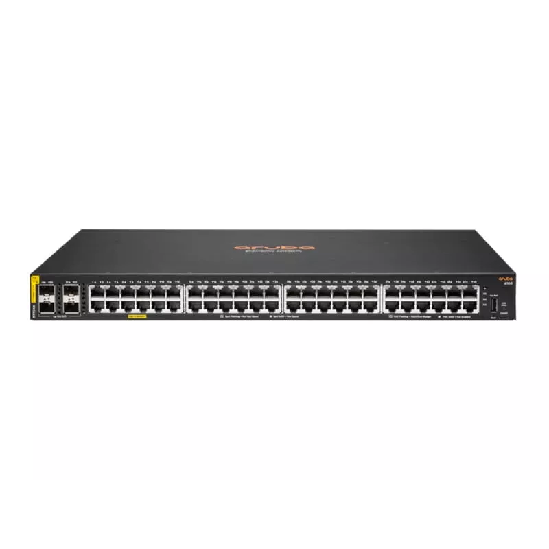 Hewlett Packard Enterprise HPE Aruba Networking CX 6100 48G Class4 PoE 4SFP+ 740W Switch - Lüliti - L3 - hallatav - 48 x 10/100/1000 (PoE+) + 4 x 1 Gigabit/10 Gigabit SFP+ (üleslink)