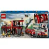 Konstruktsioonimänguasi LEGO City tuletõrjedepoo pöördredeliga sõidukiga 60414 — 843 detaili, 5 minifiguuri, 220×320×140 mm