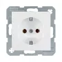 Pistikupesa tüüp F berker 47438989, valge, duroplast korpus, 250V 16A, IP20, sügavus 32mm