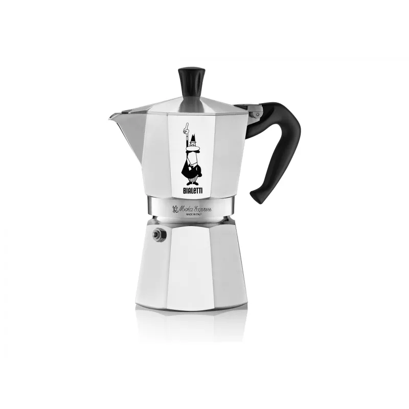 Bialetti Moka Express Moka pott 0,3 L Alumiinium, Must