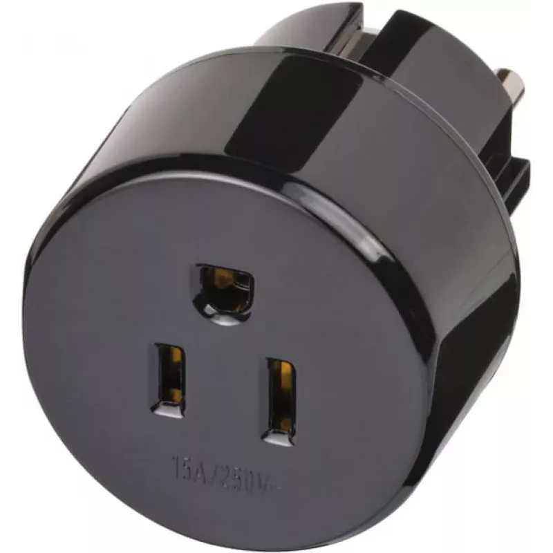Reisiadapter USA, Jaapan/maandatud pistik, pistikupesa adapter must