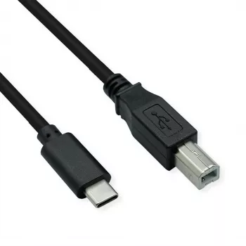 ROLINE USB 2.0 Type C kaabel, C - B, ST/ST, must, 1,8 m (11.02.8336)