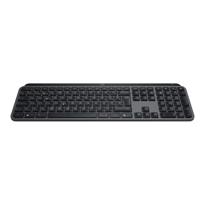 Traadita täissuuruses klaviatuur Logitech Master MX Keys S — Graphite, Bluetooth ja 2,4 GHz (Nano), USB-C laetav, taustvalgustusega, QWERTY US International