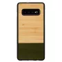Nutitelefoni ümbris man and wood Samsung Galaxy S10 Plus jaoks — bambusmets must