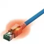 Easylan CS1OBADAD0020 RJ45 võrgukaabel, patch-kaabel CAT 6a S/FTP 2 m sinine LED-iga 1 tk.