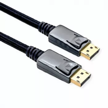 ROLINE 11.04.5867 DisplayPort-kaabel 2 m Must - Hõbedane (11.04.5867)