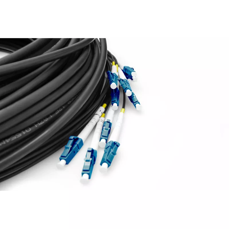 Digitus eelmonteeritud klaaskiust universaalne breakout-kaabel 12 kiudu LC/UPC 50m