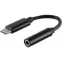 Mobiiltelefoni kaabel ShiverPeaks BS14-05021 Must 0,13 m USB C 3,5 mm