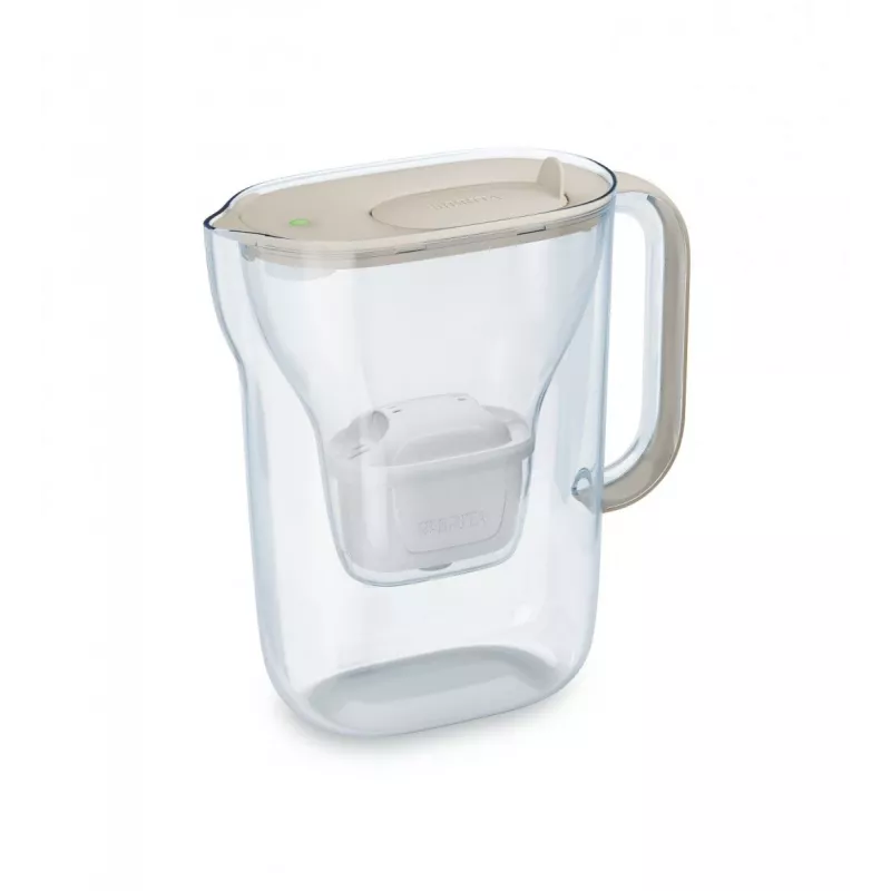 Veefiltrikann BRITA Style Essential kann, 2,4 L paak (1,4 L filtreeritud), MAXTRA, klappkaas, liivavärvi