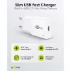 USB-C PD GaN kiirlaadija õhuke (30 W) (valge)
