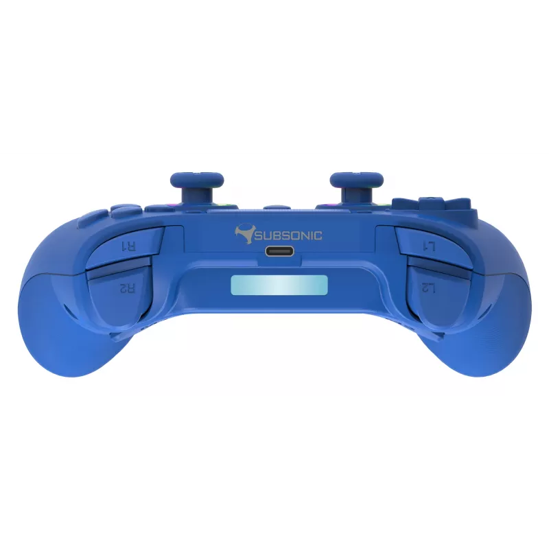 Juhtmevaba LED-kontroller SUBSONIC SA5639-3 PS4-le ja arvutile, sinine juhtmevaba mängupult