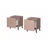 Öökapp cama meble NOVA 44x40x52 cm roosa matt, 1 sahtel, 16 mm raam