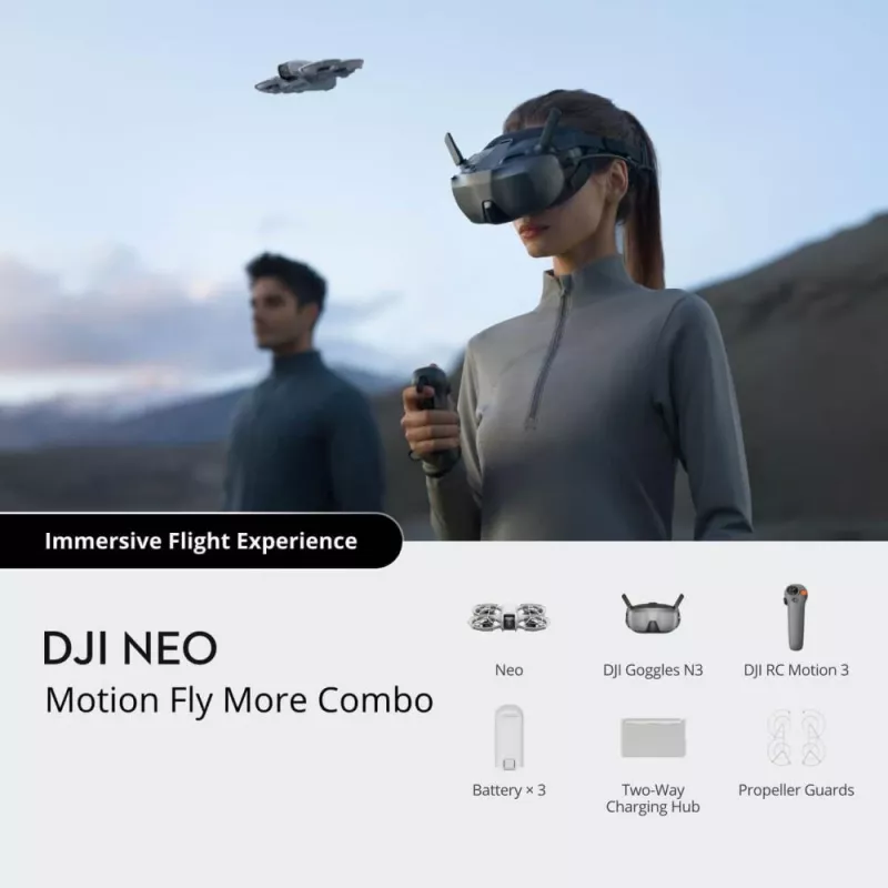 Kvadrokopter DJI Neo Motion Combo 4 rootorit 12 MP 3840 x 2880 pikslit
