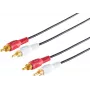 ShiverPeaks 40504 audiokaabel kahe RCA-pistikuga analoog-stereoühendusteks