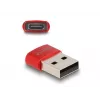 Delock - USB-adapter - USB (M) 24-kontaktilisele USB-C-le (N) - USB 2.0 3 A - punane (60050)
